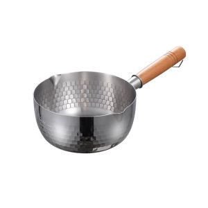 LOẠI XỊN DÀY Chảo thép không gỉ Hammer cán gỗ sâu lòng không nắp chảo lòng sâu thép không gỉ cao cấp tiện dụng chảo inox cao cấp chảo sâu cao cấp
