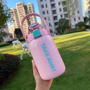 BZ-116 Termos botol minum stainless steel 850ML dengan sedotan untuk olahraga
