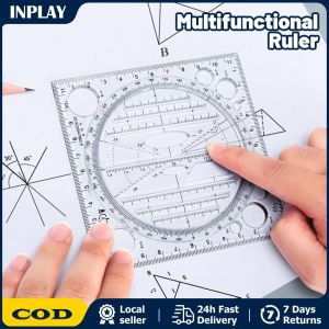Rotary Multifunctional Ruler Quickly Draw Round Geometric Figure Drawing Ruler Function Template Artifact Ellipse Multifunctional Drawing Ruler Geometric Figure Drawing Mathematical Template Drawing Ruler