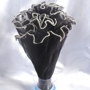BESTIT Pearl Lace Flower Wrapping Cloth Handmade Bouquet Wave Yarn Gift Wrapping Mesh Romomatic Roll Gift Packaging Paper For Valentines Day Wedding
