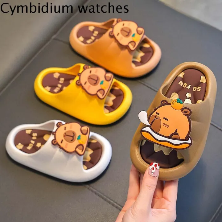 CYMBID Antislip Cute Capybara Slippers Thickened PVC Children's
