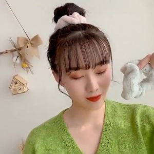 [DenDen] Hair Tie Korean Fluffy Scrunchies Elastic Hairband Soft Fabric Gaya Korea Fabrik Kualiti Tinggi Tali Pengikat Rambut Wanita
