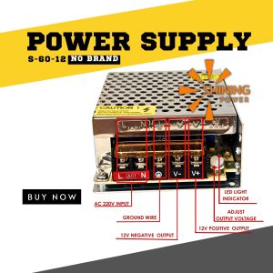 Power Supply Transformer DC 12V 60W 5A for piso wifi coinslot 60watts 5ampere