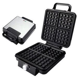 Household 2 Slice Waffle Maker Non-Stick Single Plate Electric Waffle Iron Fast Heating Breakfast Maker