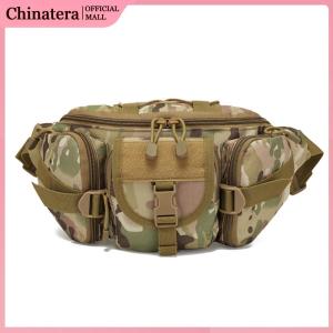 Multipurpose Waist Bag Nylon Portable Fishing Tackle Waist Bag Waterproof Large Capacity for Camping Hiking Traveling Running