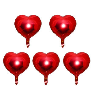 YESPERY 1/5Pcs 18 Inch Heart Aluminum Foil Balloons Valentines Balloons Birthday Wedding Party Decor Home Festival Supplies