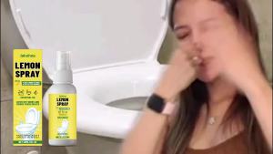 Jakehoe Lemon Scent Toilet Deodorizing Spray Fresh Scent Cleaning Descaling Maintenance Bathroom Freshener