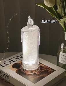 Ins simulation candle led night light unplugged bedroom bedside sleep light atmosphere decorative light ins仿真蜡烛led小夜灯 不插电卧室床头睡眠灯氛围装饰灯