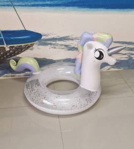 ห่วงยางเป่าลม โพนี่วิ้งๆ สีขาว เหมาะสำหรับเด็กจนถึงผู้ใหญ่