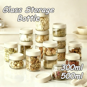 300/500ML Sealed Glass Jars Snack Storage Jars Condiments Jars kitchen Supplies Stackable Jars