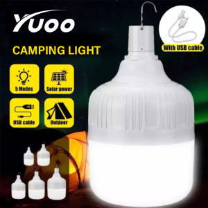 Yuoo 40W 80W 200W 350W 500W Portable LED Light Bulb Waterproof Emergency Lights USB Rechargeable LED Night Market Light Outdoor Camping Light