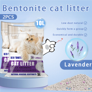 Cat Litter Sand 10L  Premium Bentonite Cat litter Highly Absorbent odor control clumping Lavender