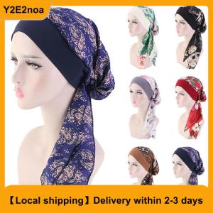 【Local shipping】 Women Cancer Head Scarf Chemo Hair Loss Hat Turban Pre-Tied Headwear Bandana New