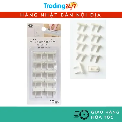Bộ 10 bịt ổ điện mẫu mới bảo vệ an toàn cho bé nội địa Nhật Bản