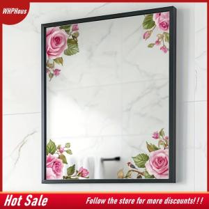 【COD】🔥🔥🔥 Spring Green Leaf And Floral Wall Stickers Glass Sticker For Shower Doors Mirrors Bathroom Glass Self-Adhesive Removable