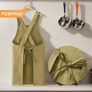 【PCWFKef】 Tạp dề nhà bếp khi nấu ăn thoáng khí bền bỉ tạp dề đeo ngang hông cho người lớn chống bám bẩn chất liệu mềm mại trang phục làm việc nhà hàng dùng trong gia đình