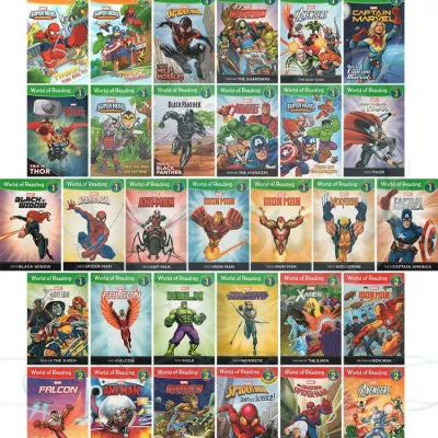 Marvel Comic World of reading P1+LEVEL 1+ LEVEL 2 (31 books set)