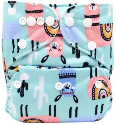 Baby Reusable Cloth Diaper + FREE 2 Inserts Fits (3kg to 13 - 15kg) Washable and Adjustable Cloth Diaper Waterproof Newborn Cloth Diaper