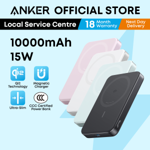 3C Power Bank Anker MagGo Powerbank CCC 10000mAh Slim Qi2 15W Magnetic Portable Wireless Charger A1664