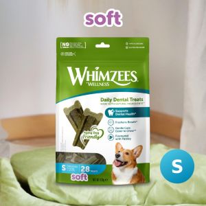 Whimzees Value Bag - Soft Chewer Dog Dental Health / Oral Care Treats 420g | 3 sizes (XS / S / M)