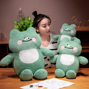Adorable Funny Frog Doll Plushies Sleeping Kawaii Soft Animal Stuffed Toy Green Plush Decorative Fluffy Children Birthday Gifts h260819
