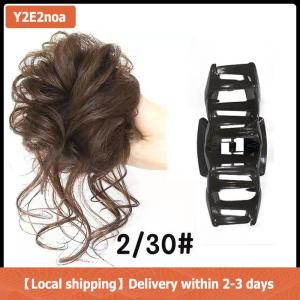 【Local shipping】 Synthetic Hair Bun Chignon Messy Curly Gripping Clip Hairpin Elastic Scrunchy False Hair Pieces For Women Hairpins