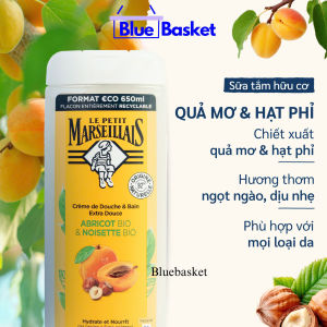 Sữa Tắm Hữu Cơ 92% Le Petit Marseillais Pháp 650ml Chiết Xuất Quả Mơ & Hạt Phỉ Giúp Lưu Hương Dịu Nhẹ Thư Giãn