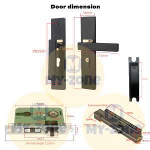 myzone double lock door knob door lock with key door lock inside black door nob double lock high grade
