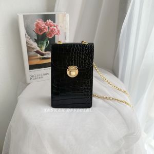 TERBARU ( BISA COD ) Tas Selempang Wanita Dengan Bahan Kulit Buaya Premium | Cukup Hp Terdapat Satu Ruang - Tas Wanita Viral Kekinian