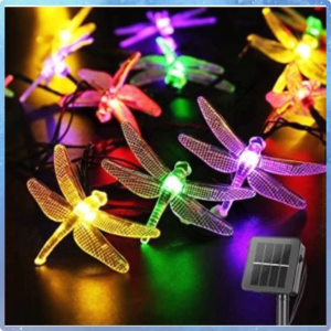 30Led Solar Dragonfly String Lights Outdoor Waterproof Christmas Lights