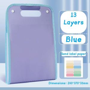 Expandable File Folder Organiser Multi-Layer Envelope Organizer with handle Folder Organizer for Schoolbag Office Supplies