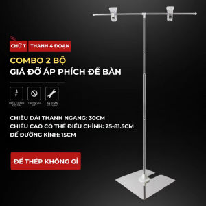 Kệ Để Bảng Giá Menu Thông Báo Trong Suốt - Bộ Khung Đế Để Bàn Bảng Khuyến Mãi Phù Hợp Mọi Không Gian