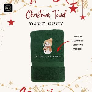 Personalised Christmas towel | Snow Women Towel | Tuala krismas tuala sulam hadiah krismas