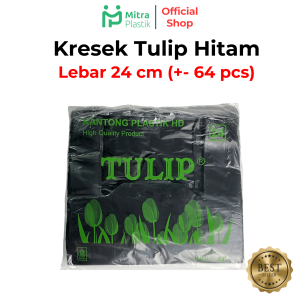 Kantong Plastik Tulip Hitam / Kresek Packing Ukuran 24 30 35 40