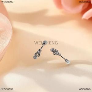 [COD] WEICHENG 1Pcs Crown Titanium Steel Spiral Ear Bone Nail Fashion Y2K Earrings For Women Ear Jewelry Gifts