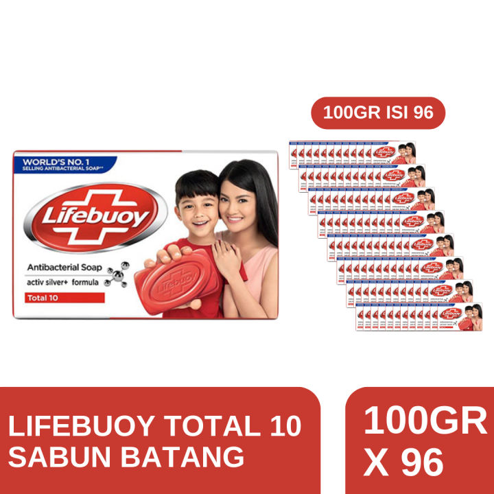 Lifebuoy Sabun Batang Antiseptik Total 10 100G isi 96 (1 Carton)