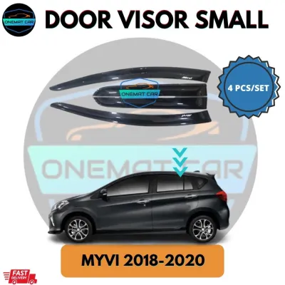 DOOR VISOR SMALL 3INCH for PERODUA ALZA/AXIA/BEZZA/KANCIL/KELISA/MYVI OLD 2005/MYVI 2012/MYVI 2018/KENARI/VIVA (4PIECES/SET)
