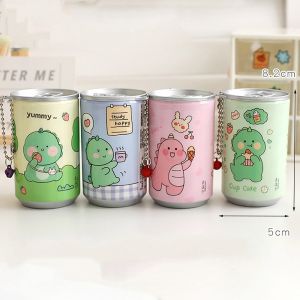 BW-C792 Tissue Basah Kaleng Mini Korea Karakter Lucu Isi 30 Lembar Sekali Pakai Portable ada Rantai