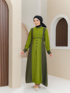 JUBAH BUTTON HAWA Ironless Series RAYA 2025 Pakaian Wanita Baju Muslimah MUSLIMAH DRESS dengan Rekaan Butang