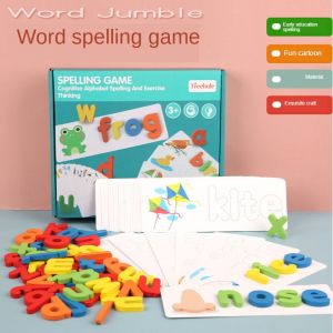 Wooden 26 Alphabets Learning Word Spelling/ Puzzle Game/ Jumble Spelling Game/ Early Education