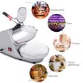 Ice Crusher Electric Heavy Duty Double Blade Ice Crusher Machine Stainless for Scramble Automatic Ice Shaver Machine Electric Commercial High Power Ice Smasher Machine Portable. 