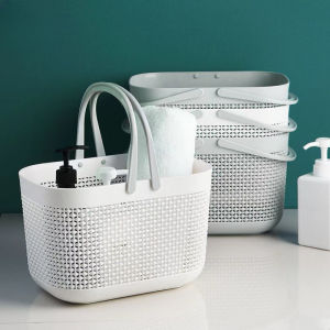 Portable Storage Organizer Basket Bin with Handle: The Perfect Solution for Your Bathroom & Dorm Room