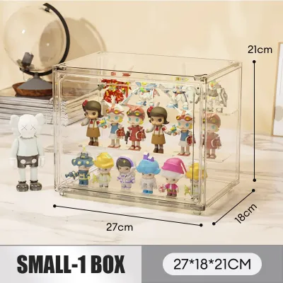 MISN Transparent Acrylic Handbag Storage Organizer Clear Front Drop Closet Acrylic toy Display Clear Storage Box
