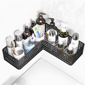 HBS Rak Sudut Kamar Mandi Tempel Dinding Rak Kamar Mandi Gantung Tanpa Bor Rak Toilet Kamar Mandi Rak Sabun Shampo