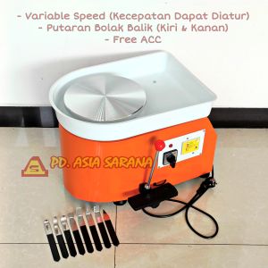 Electric Clay Pottery Wheel Mesin Tembikar Pot Tanah Liat Putar PT02