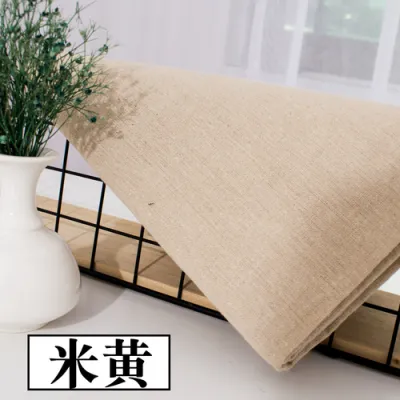 Cotton Linen Fabric Solid Color Background Fabric Tablecloth Sofa Curtain Fabric W300022