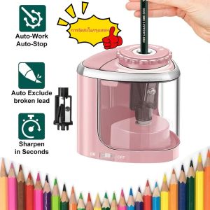 กบเหลาดินสอไฟฟ้าอัตโนมัติ ขนาด 6-8 มม. สําหรับนักเรียน โรงเรียน สํานักงาน เครื่องเขียน