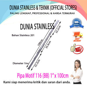 Pipa Motif 116 (BB) 1inc x 100cm Aksesories stainless steel tangga pagar kanopi balkon