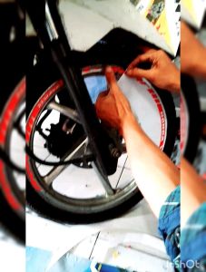 Mengoptimalkan Sticke Cutting Lis Velg Motor Beat