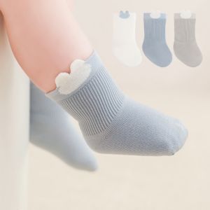 3Pairs/set Cotton Newborn Baby Socks For Girls Boys Soft Solid Infant Toddler Sock Fashion Cute Cartoon Childrens Socks Spring h260729